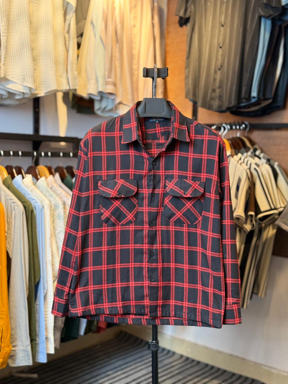 Premium Black Red Check Shirt - BX1