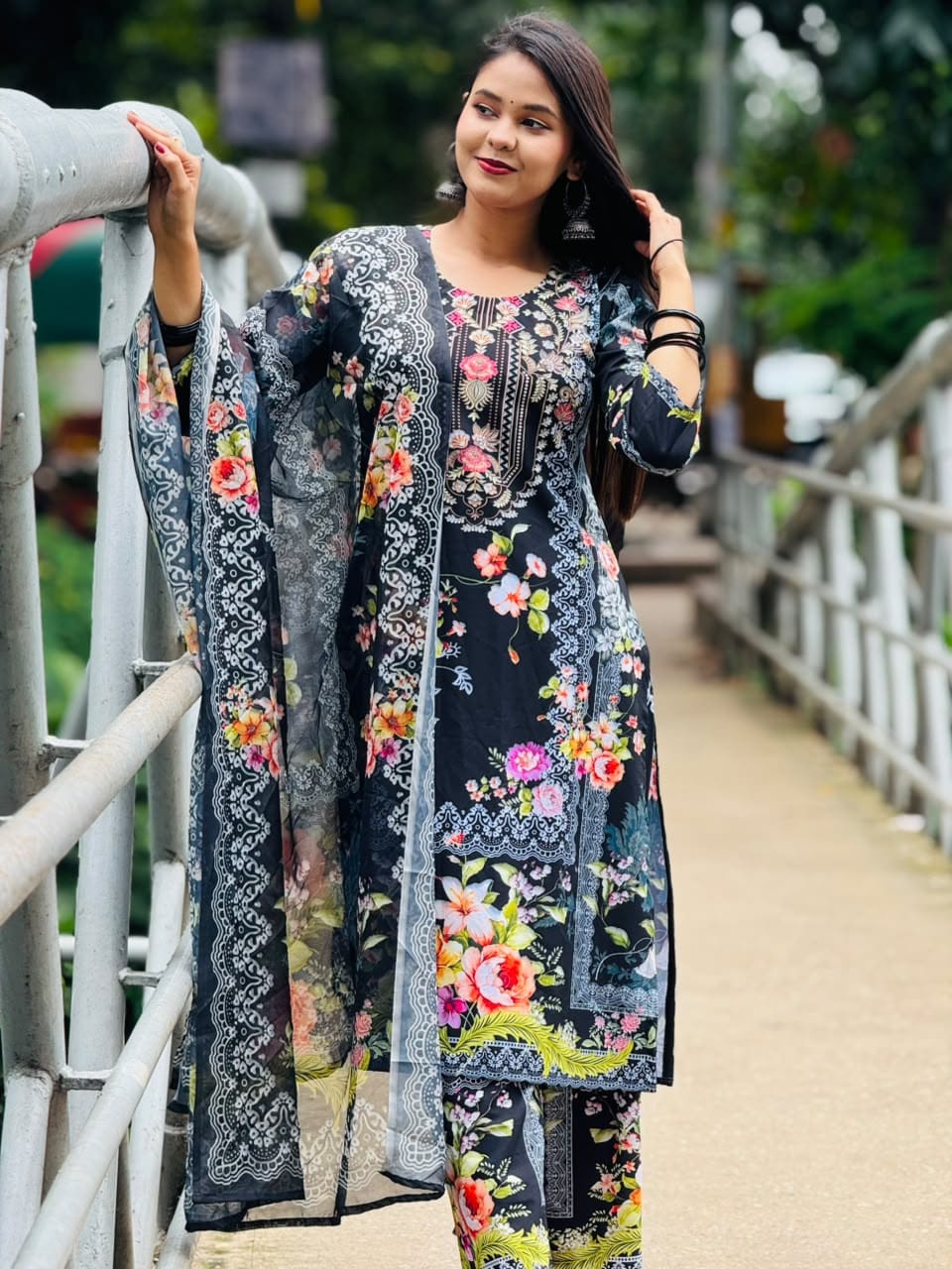 Women's Premium Digital Printed China DTX Three Piece Set