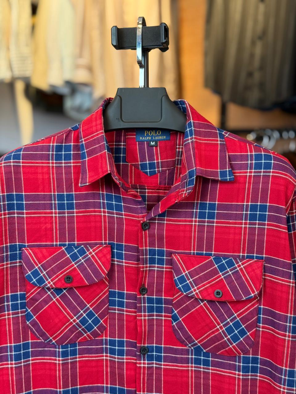 Red Blue Check Shirt - BX1