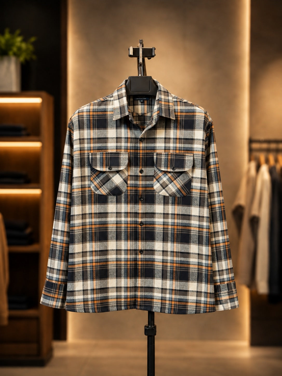 Olive Black Check Shirt - BX1