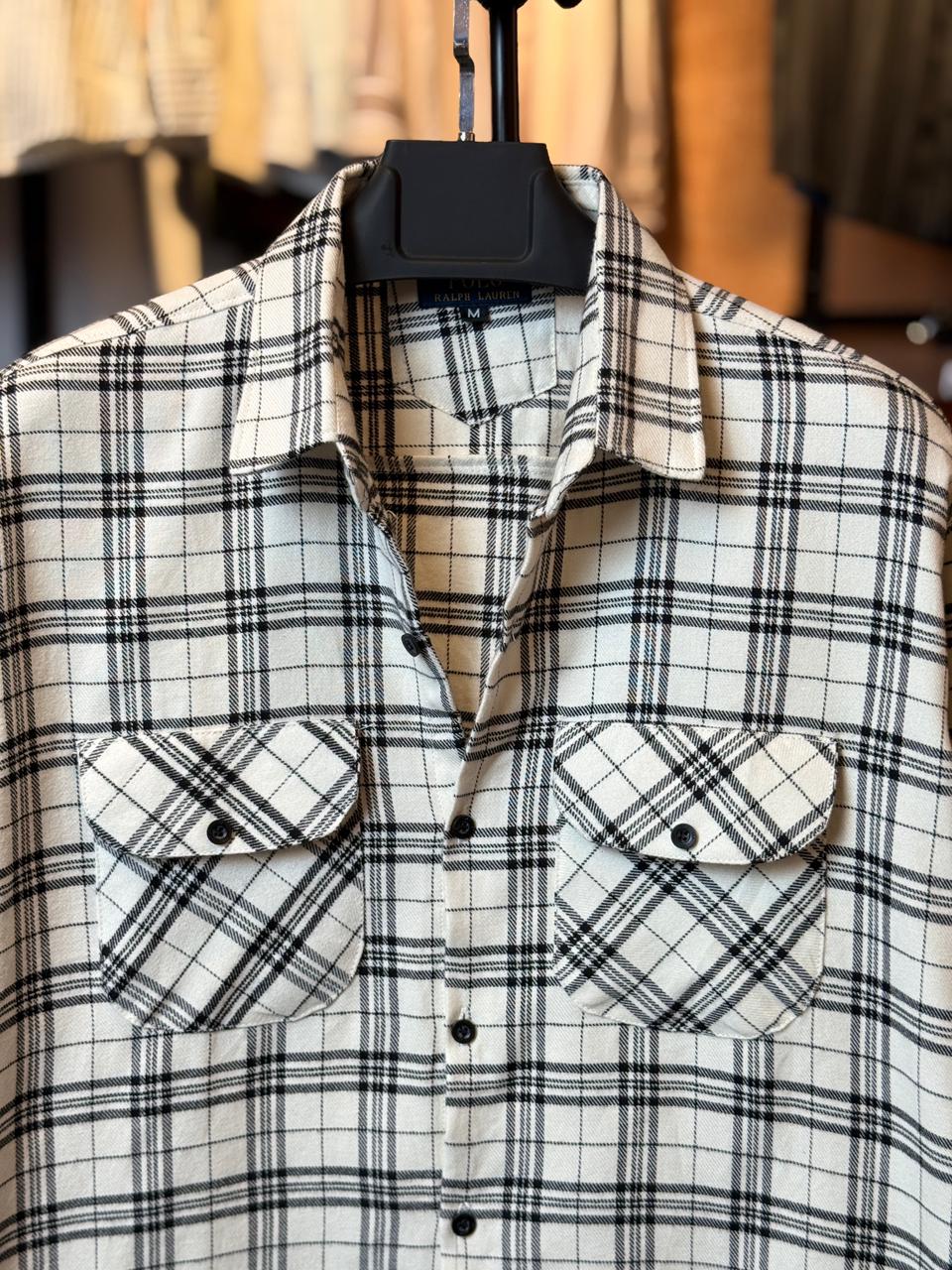 White Black Check Shirt - BX1