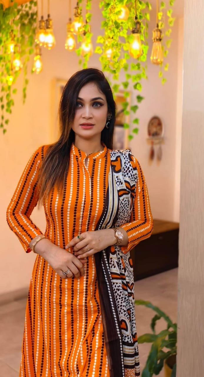 Women's Premium Printed Linen Three Piece Collection