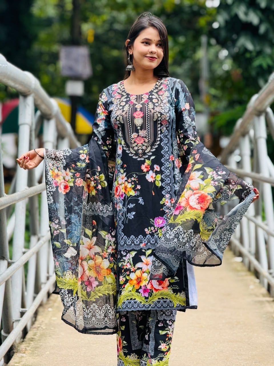 Women's Premium Digital Printed China DTX Three Piece Set
