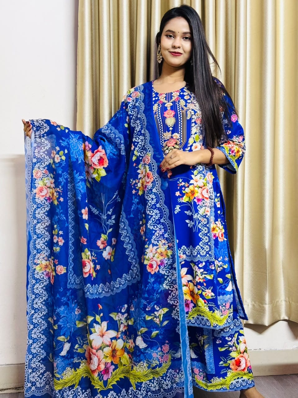 Women's Premium Digital Printed China DTX Three Piece Set