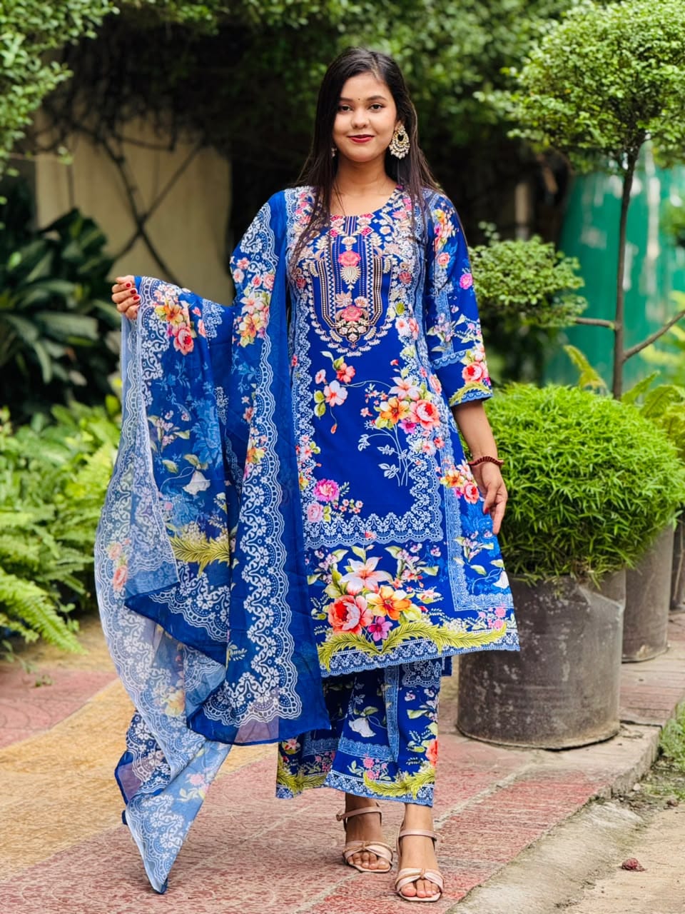 Women's Premium Digital Printed China DTX Three Piece Set