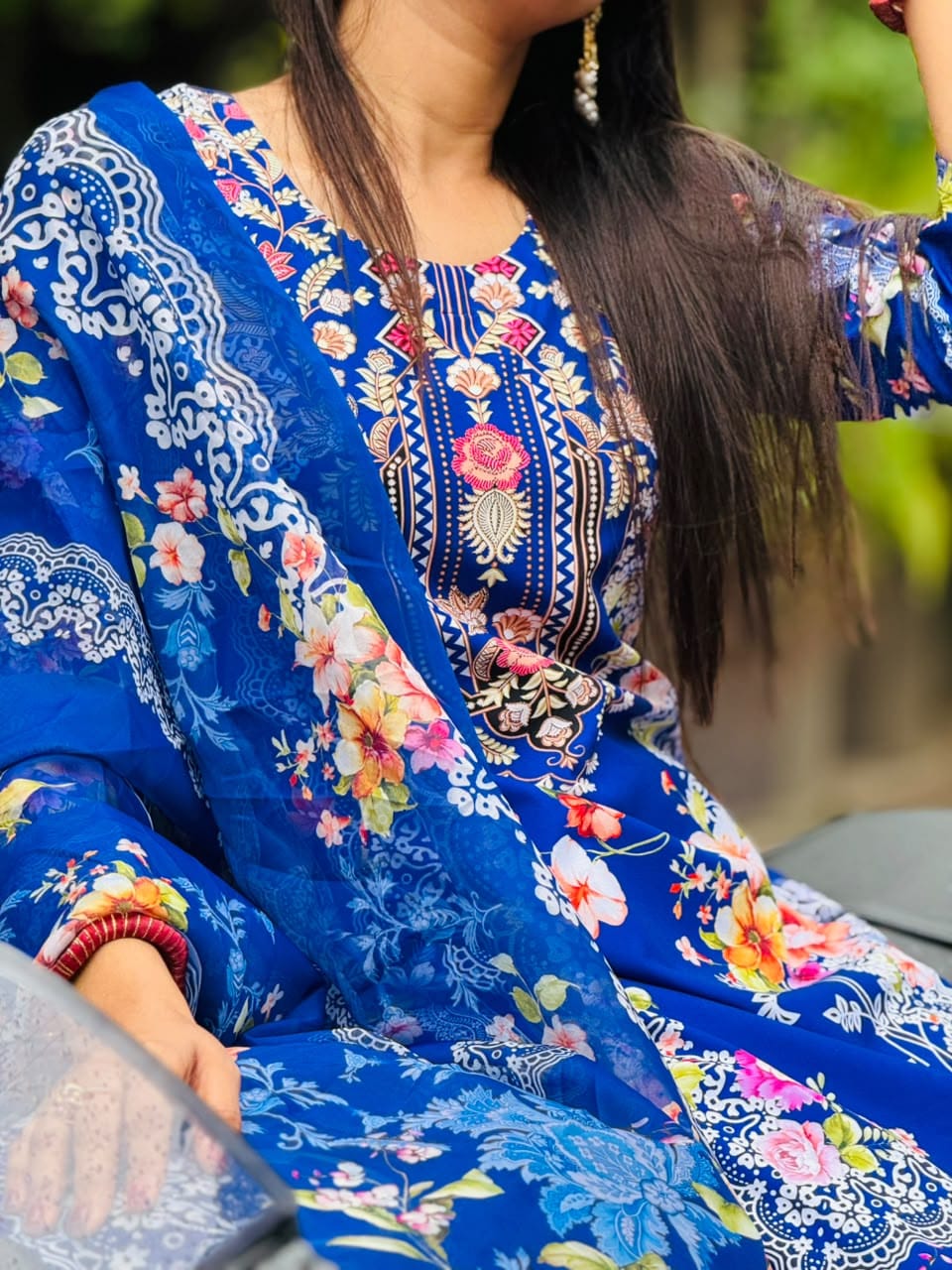 Women's Premium Digital Printed China DTX Three Piece Set